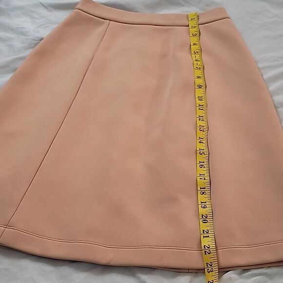 Cedric Charlier Peach Smooth Knee Length A line Panel  Skater Skirt - Picture 10 of 11